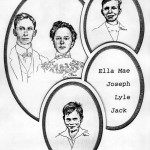 Joseph Littlewood Hill, Jr., his wife, Elmira Mae Plank, and their children, Lyle Wesley Hill and William Jack Hill